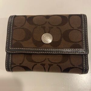 Vintage Coach Signature C Tri-Fold Wallet